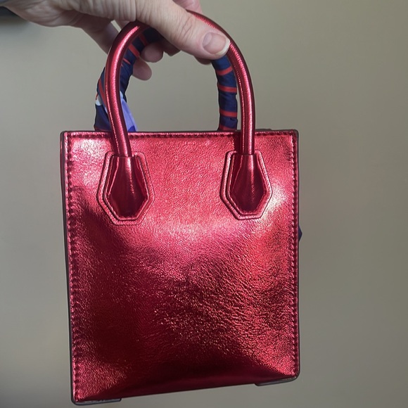 Mercer Extra-Small Patent Leather Crossbody/Satchel (Red) - Picture 6 of 9